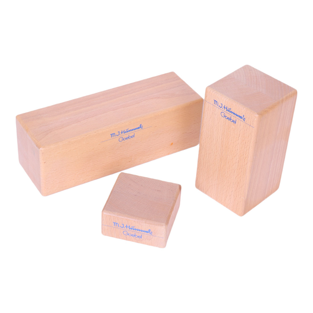 Houten Displayblokken voor Beeldjes - Set van 3 (Klein, Middel, Groot)