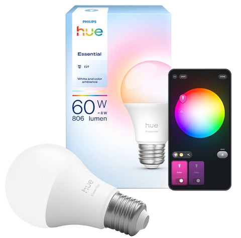 Hue White and Color Ambiance Essential A60 E27 Slimme Lamp - Wit