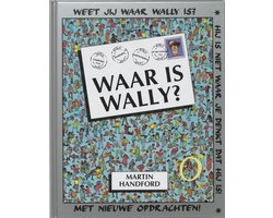 Waar is Wally?, met nieuwe opdrachten, Martin Handford, omslag vol kleine figuurtjes, tweedehands