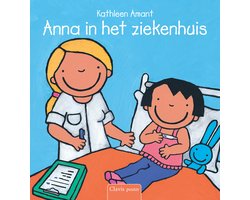 Anna in het ziekenhuis, Kathleen Amant, boekomslag voorkant met een verpleegster en een kind, tweedehands