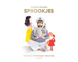 Kapitein Winokio Sprookjes, Roodkapje, Klein Duimpje en Sneeuwwitje, witte omslag met de kapitein die voorleest, tweedehands
