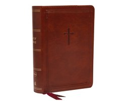 NKJV, End-of-Verse Reference Bible, Compact, Leathersoft, Brown, Red Letter, Comfort Print