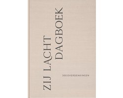 Zij Lacht dagboek 300 overdenkingen, linnen boekomslag voorkant met verticale titel, tweedehands