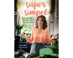 Super simpel, Pascale Naessens, boekomslag voorkant met de auteur in een keuken, tweedehands
