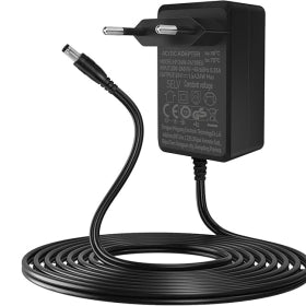 Sagemcom CS50001 AC/DC adapter, zwart, stekkervoeding met opgerolde kabel, tweedehands
