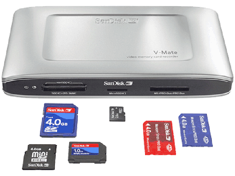 SanDisk-V-Mate Video Memory Card Recorder voor SD/MMC/Memory Stick-tweedehands