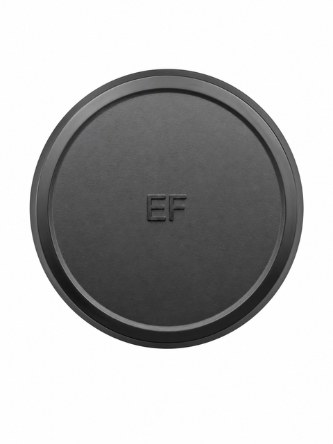 Canon bodydop R-F-3 voor EF-mount camera, zwart met ingeperste opdruk EF, voorkant