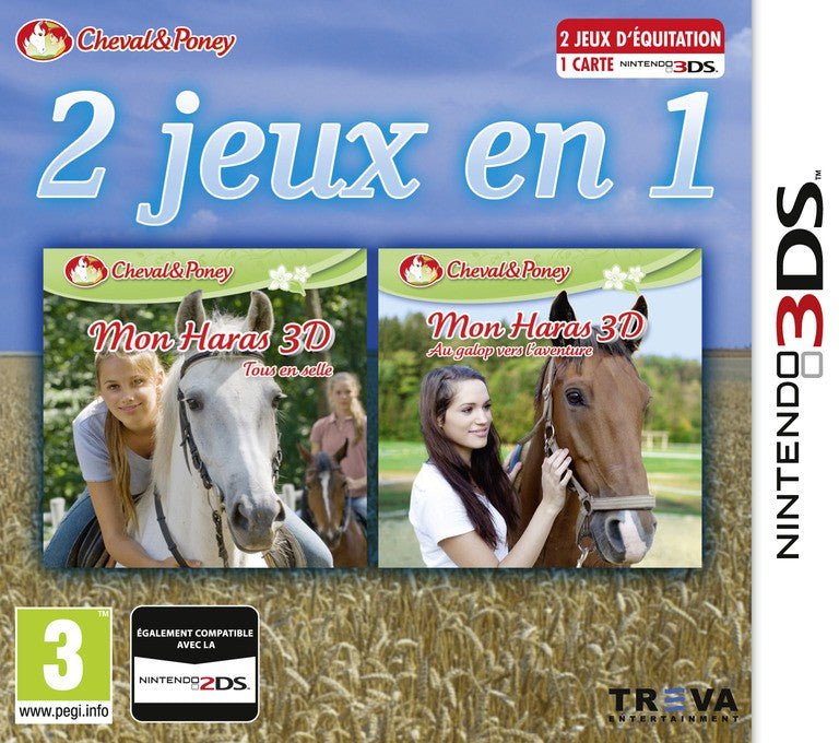 3DS-2-in-1 - Horses 3D Vol. 2: Rivals in the Saddle and Jumping for the Team 3D Tweedehands
