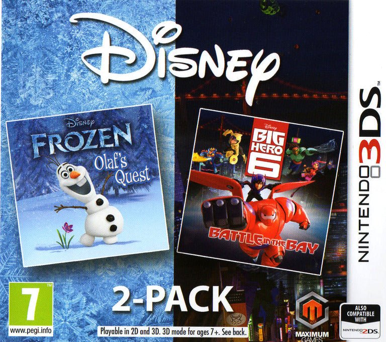 3DS-Disney Frozen: Olaf's Quest & Disney Big Hero 6: Battle in the Bay Tweedehands