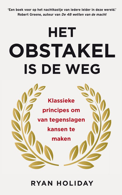 Het obstakel is de weg, Ryan Holiday, boekomslag voorkant, tweedehands