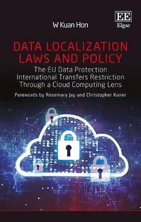 Data Localization Laws and Policy, W. Kuan Hon, donkere omslag met een wolk en hangsloten, tweedehands