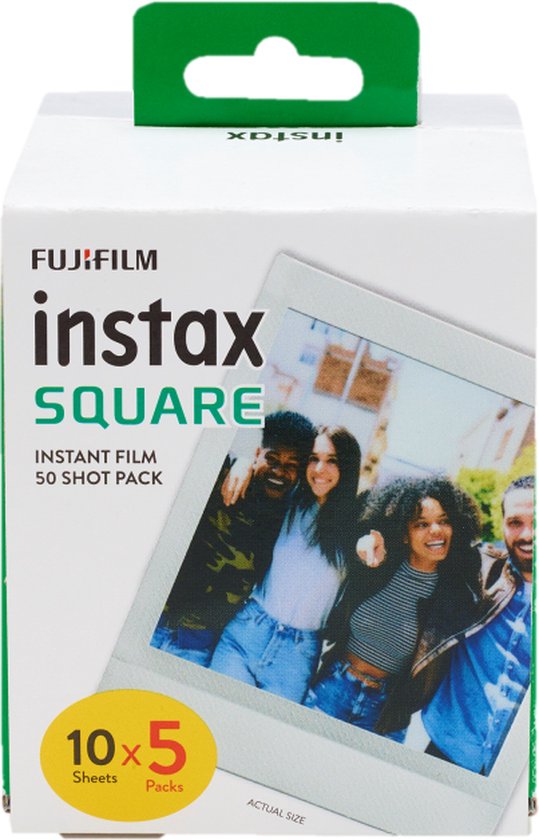 Instax Square Instant Fotopapier met Wit Kader - 50 Vellen