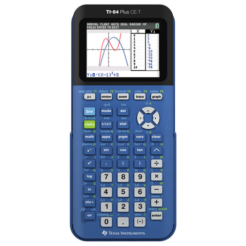 TI-84 Plus CE-T Wetenschappelijke Rekenmachine - Blauw