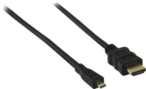 Micro-HDMI naar HDMI-kabel voor Handycam camcorders, zwart, beide stekkers, tweedehands