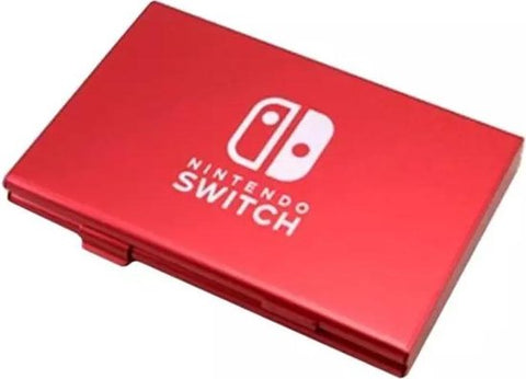 6-Slot Aluminium Case voor Switch Game Cartridges - Rood