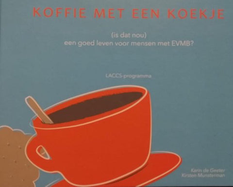 Koffie met een koekje, Karin de Geeter en Kirsten Munsterman, boekomslag voorkant, tweedehands