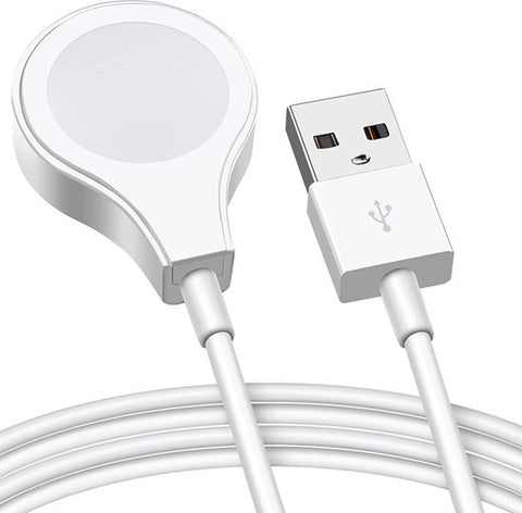 Magnetische oplaadkabel voor Apple Watch, wit, met USB-stekker