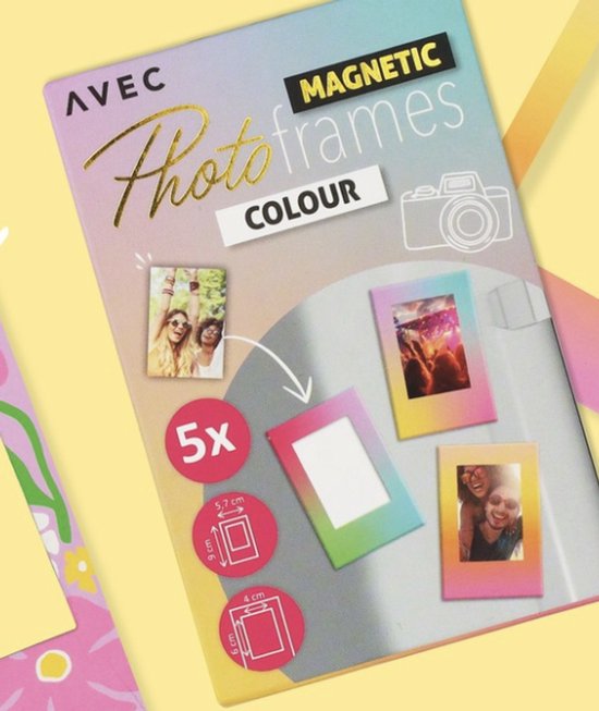 Magnetische Fotolijstjes 5 stuks koelkast