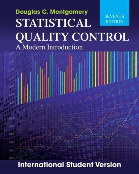 Statistical Quality Control, zevende editie, Douglas C. Montgomery, paarse omslag met staafdiagrammen, tweedehands