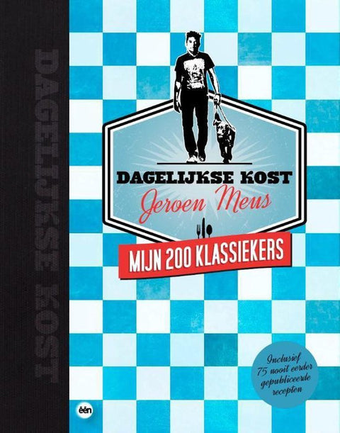 Dagelijkse kost Mijn 200 klassiekers, Jeroen Meus, boekomslag voorkant met zwarte rug, tweedehands