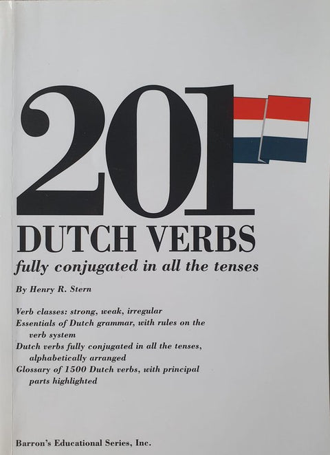 201 Dutch Verbs Fully Conjugated, Henry Stern, boekomslag voorkant, tweedehands
