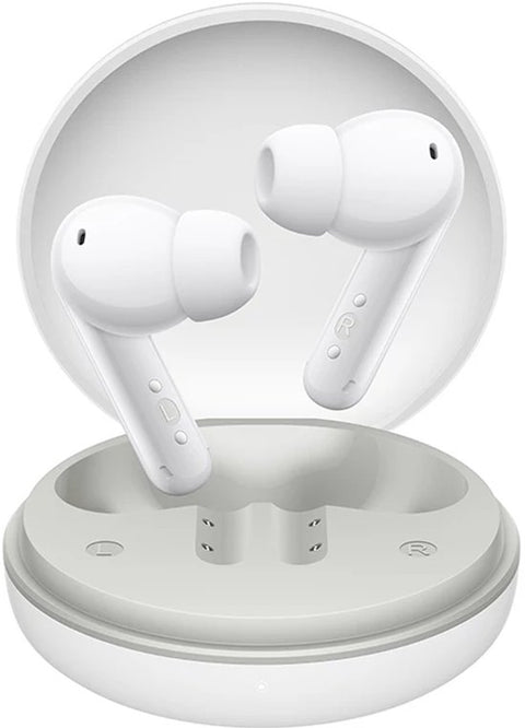 Honor Earbuds A Pro wit, draadloze oordopjes in het open oplaadetui, voorkant