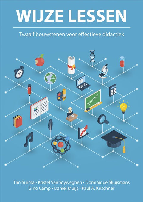 Wijze lessen, Surma en anderen, twaalf bouwstenen voor effectieve didactiek, blauwe boekomslag voorkant, tweedehands