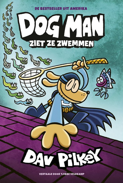 Boek-Dog Man 8 - Dog Man ziet ze zwemmen-tweedehands