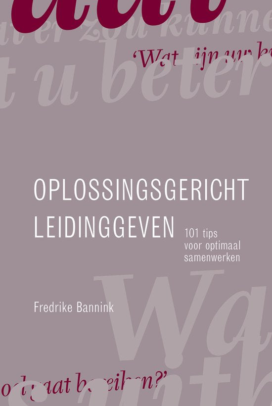 Boek-Oplossingsgericht leidinggeven-tweedehands