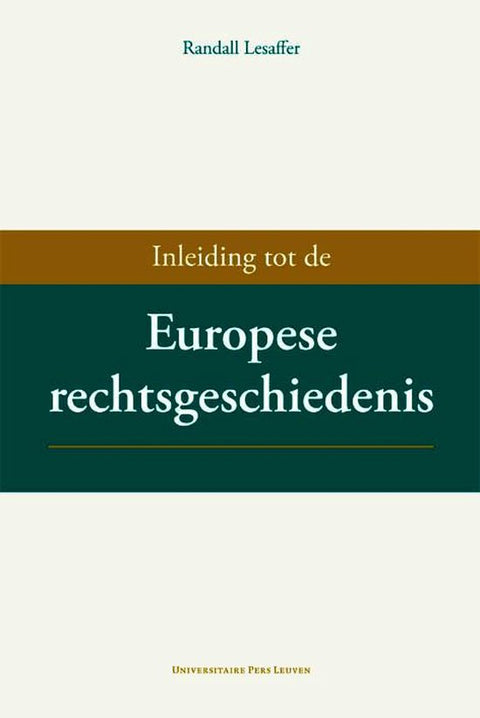 Boek-Inleiding tot de Europese rechtsgeschiedenis-tweedehands