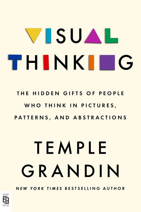 Visual Thinking, the hidden gifts of people who think in pictures, Temple Grandin, omslag met gekleurde letters, tweedehands