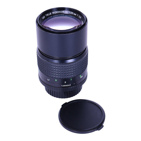 Minolta-MD Tele Rokkor 135mm f/2.8 voor Minolta SR/MD Telelens-tweedehands