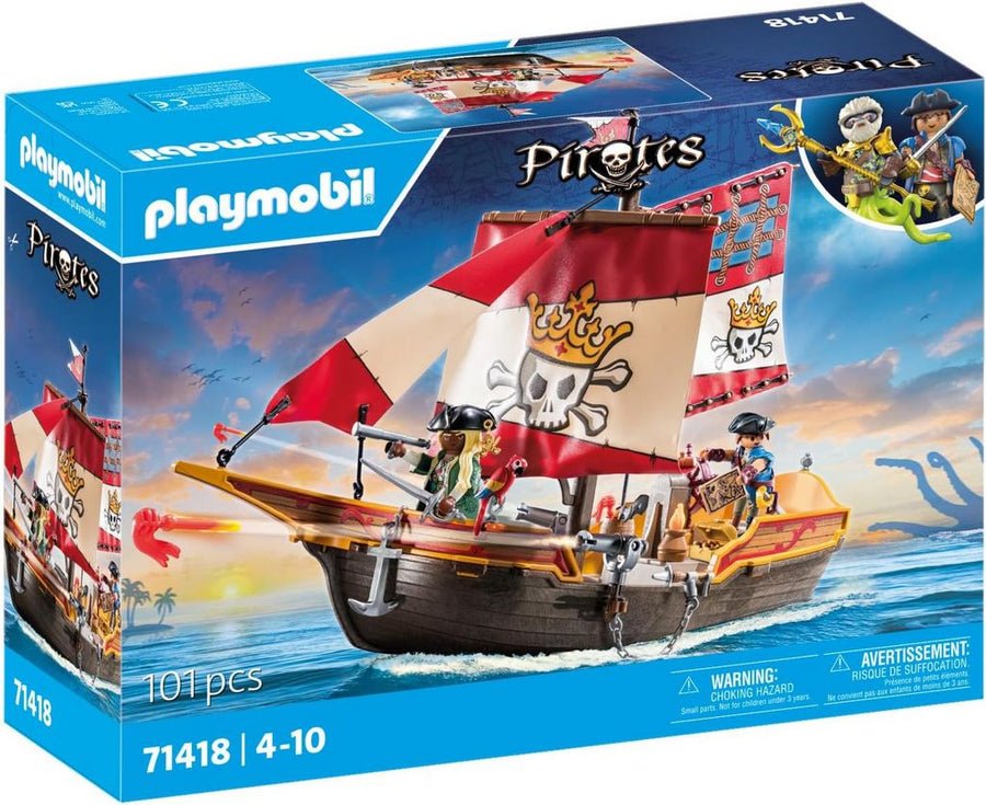 Playmobil-Pirates Piratenschip - 71418 (Nieuw)