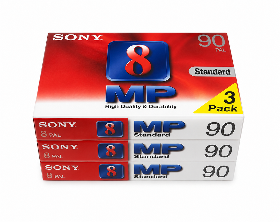 Video8 MP P5-90MP3 Video Cassette Bandjes - 90 minuten - 3-pack (Nieuw)