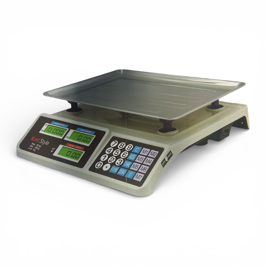 KMT Style-Digitale Keukenweegschaal met RVS Weegplateau 40 kg (Nieuw)