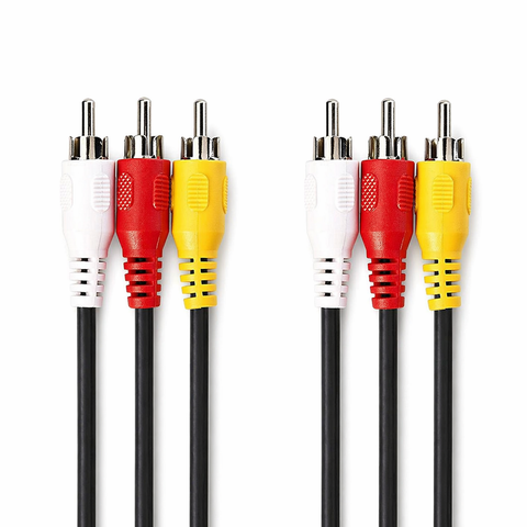 Composiet AV Kabel 1,5 Meter 3x Tulp naar 3x Tulp