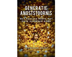 Generatie angststoornis, Jonathan Haidt, omslag met een meisje tussen gele ballen, tweedehands