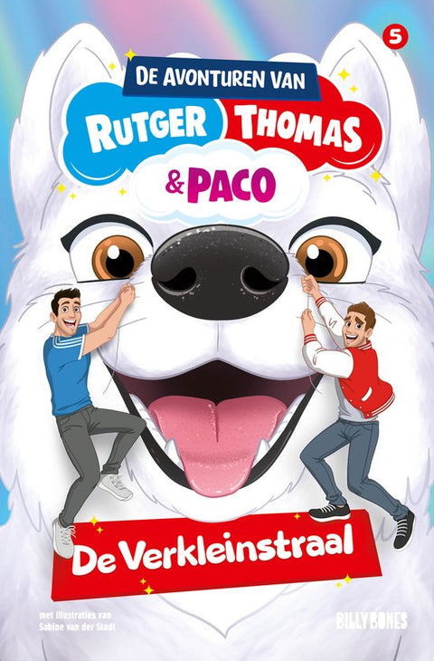 De avonturen van Rutger, Thomas en Paco 5, De Verkleinstraal, Rutger Vink, boekomslag voorkant, tweedehands