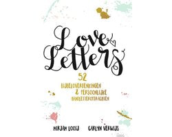Love Letters, Mirjam Looij en Carlyn Verwijs, witte omslag met sierletters en verfspatten, tweedehands