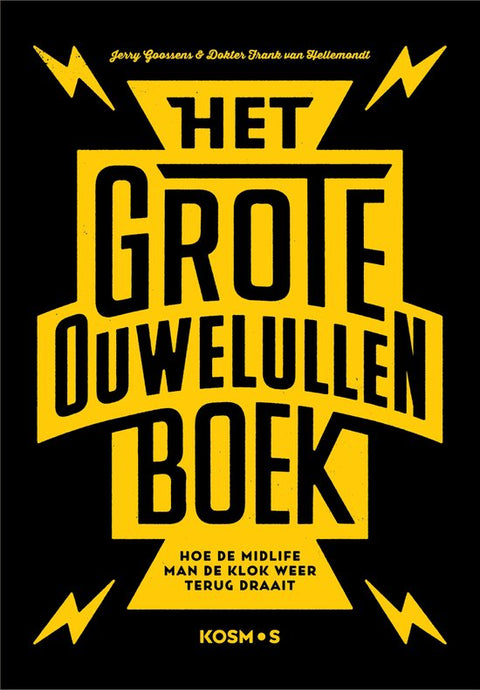 Het grote ouwelullen boek, Jerry Goossens en Frank van Hellemondt, zwarte omslag met gele letters, tweedehands