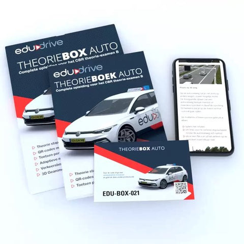 Edudrive Theoriebox B 2023 Auto Theorieboek + Online CBR Examentraining + Online leren