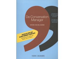 De Conversation Manager, Steven van Belleghem, lichtblauwe omslag met een bruine en een zwarte komma, tweedehands
