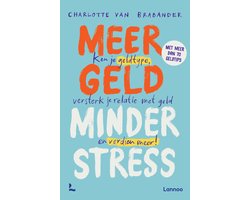 Meer geld, minder stress, Charlotte Van Brabander, lichtblauwe omslag met de vermelding meer dan 70 geldtips, tweedehands
