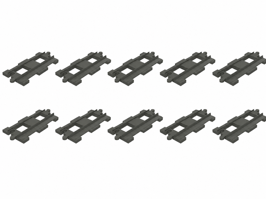 DUPLO 10x Rechte Treinsporen (Lot)
