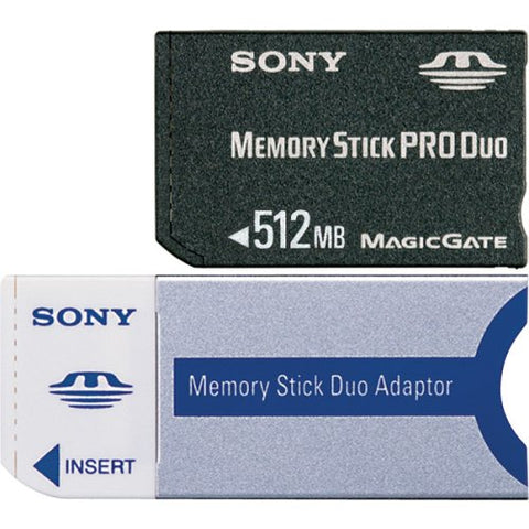 Sony Memory Stick Pro Duo 512 MB MagicGate met Memory Stick Duo-adapter