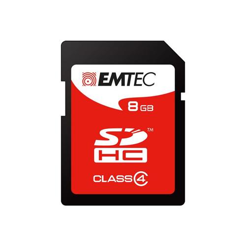 EMTEC-SDHC Geheugenkaart 8GB Class 4 - Zilver (Nieuw)