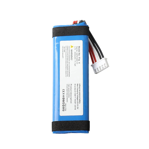 Accu voor JBL Flip 4 GSP872693 01 3000mAh, blauw, li-ion polymeer batterij met label Flip 4 en stekker