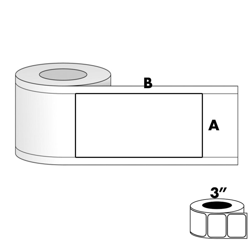 IN074817DJG005 Etiket Hoogglans Wit (101,6 x 203,2 mm) 300 Stuks