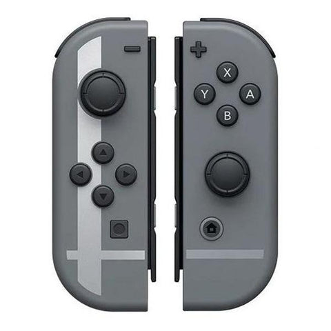 Nintendo Switch Joy-Con set Super Smash Bros Ultimate Edition, grijs met Smash-logo, vooraanzicht, tweedehands