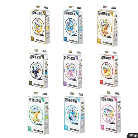 Terastal Gathering Eeveelution Coin Set - Chinese (Nieuw)